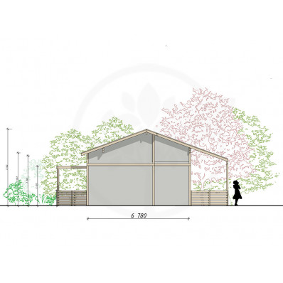 Maison bois Cannes 49 m3