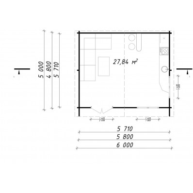 Chalet Béziers 30 m² 45mm