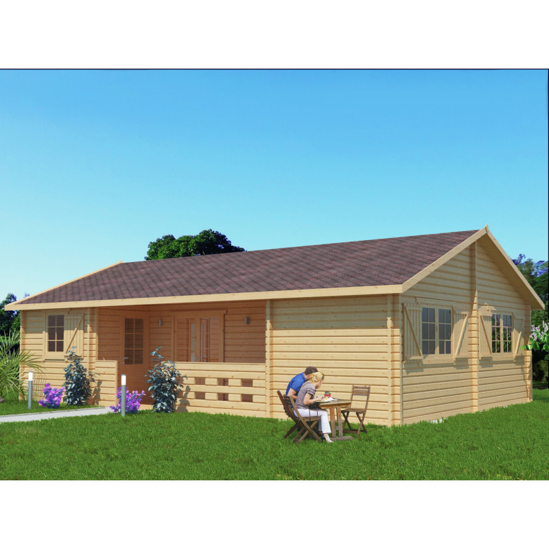 Chalet en bois Marseille 70m² 45mm Chalet en bois Marseille 70m² 45mm