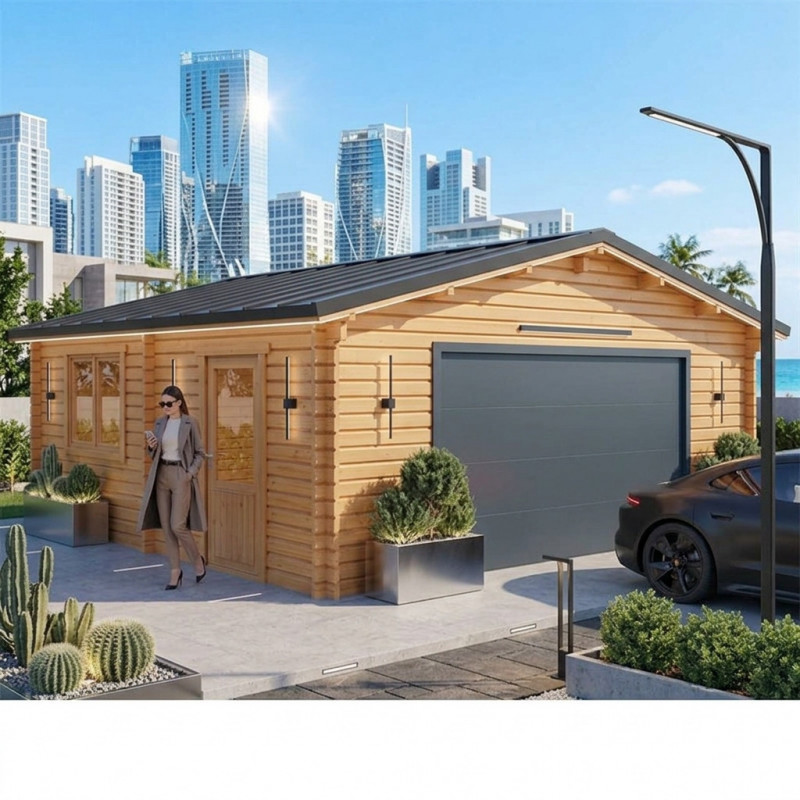 Garage double en bois 36m2
