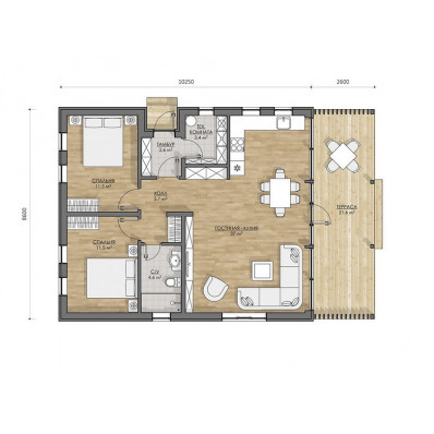 Maison Moderne isolée 71m2