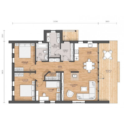 Maison scandinave 92 m²
